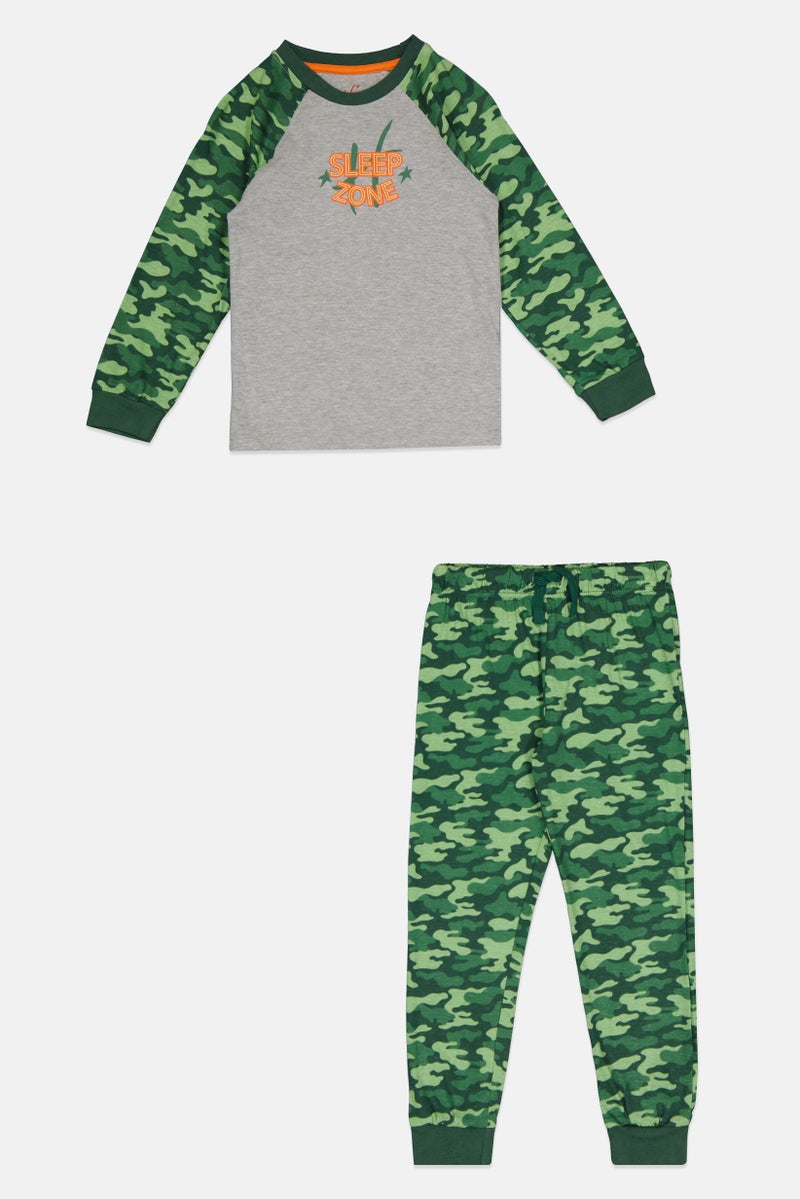 Hamleys Toddlers Boy 2 Pieces Camouflage T-Shirt And Bottom Pyjama Set, Multicolor - Image 2